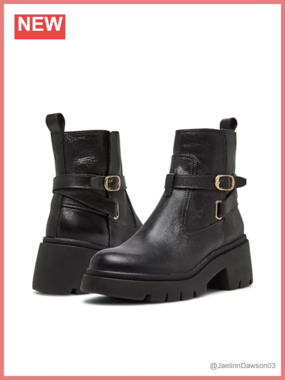 Steve Madden Colletta Ankle Booties Suede Block Heel Buckle Detail Pull-On